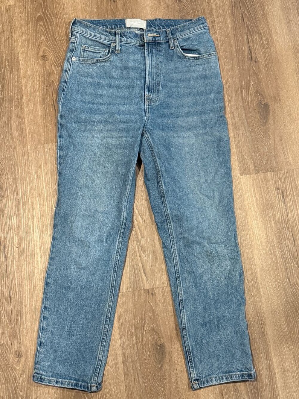 Everlane Original Cheeky Jeans Size 28 Crop High Rise Straight Leg